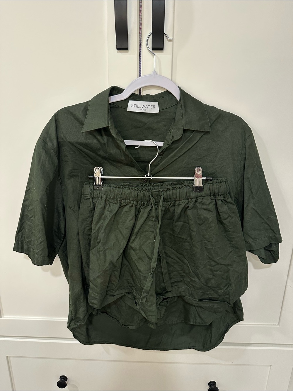 Stillwater Olive Green Women's Drawstring Shorts